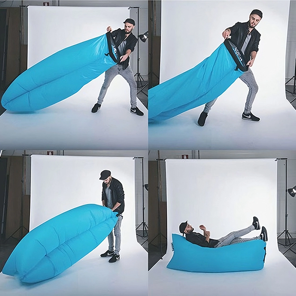 Kompaktowy dmuchany leżak - AirSofa