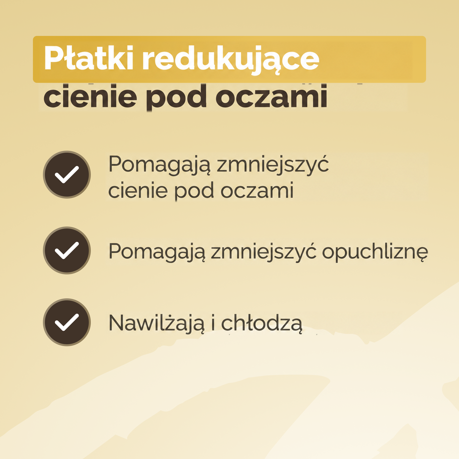 Złote płatki pod oczy na opuchliznę i cienie