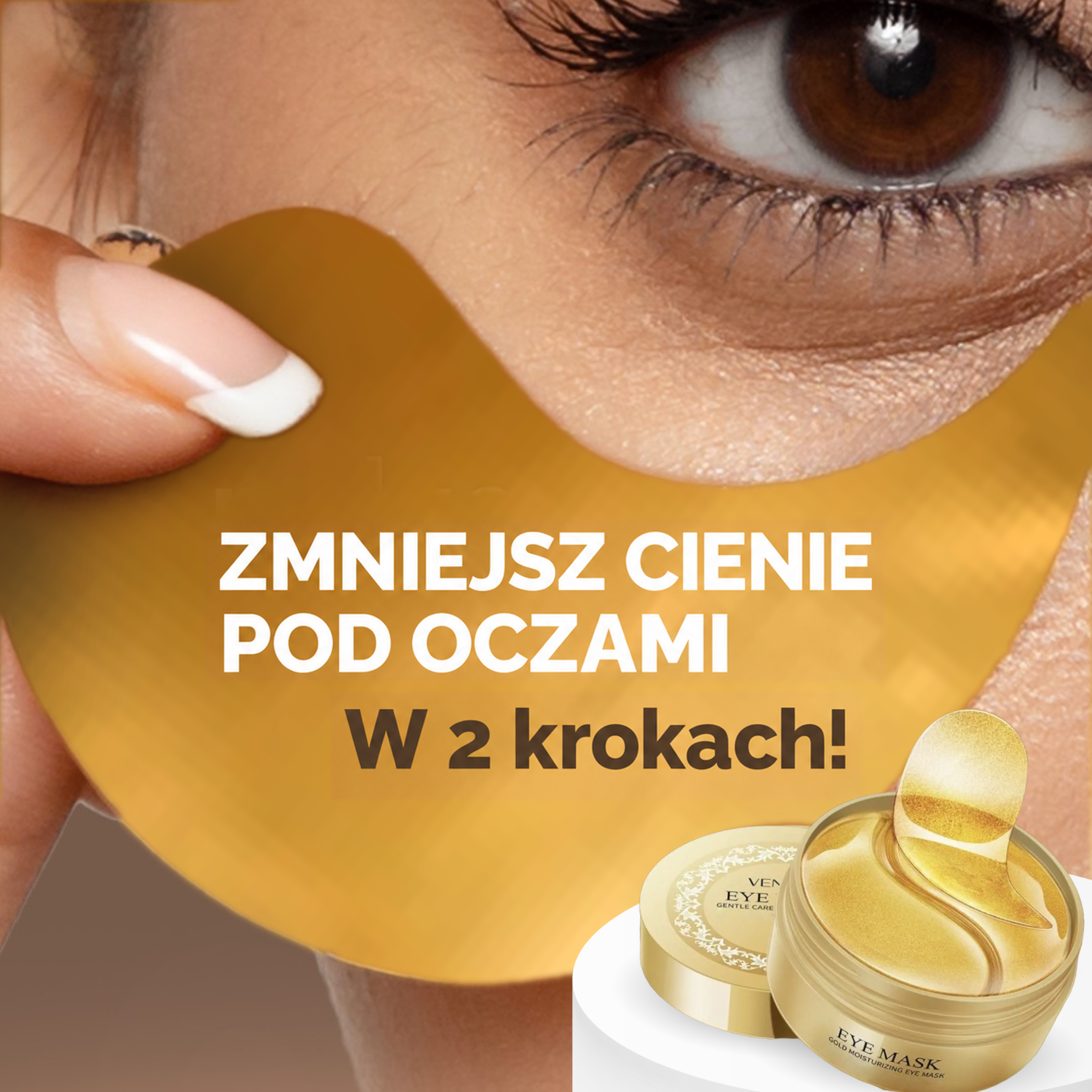 Złote płatki pod oczy na opuchliznę i cienie