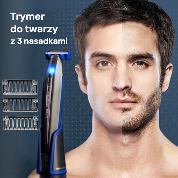 Zestaw do przycinania zarostu z 3 nasadkami - Micro Touch