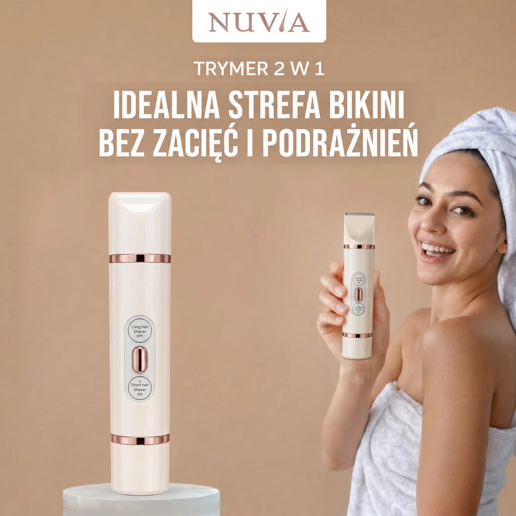Elektryczny trymer 2 w 1 dla kobiet NUVIA