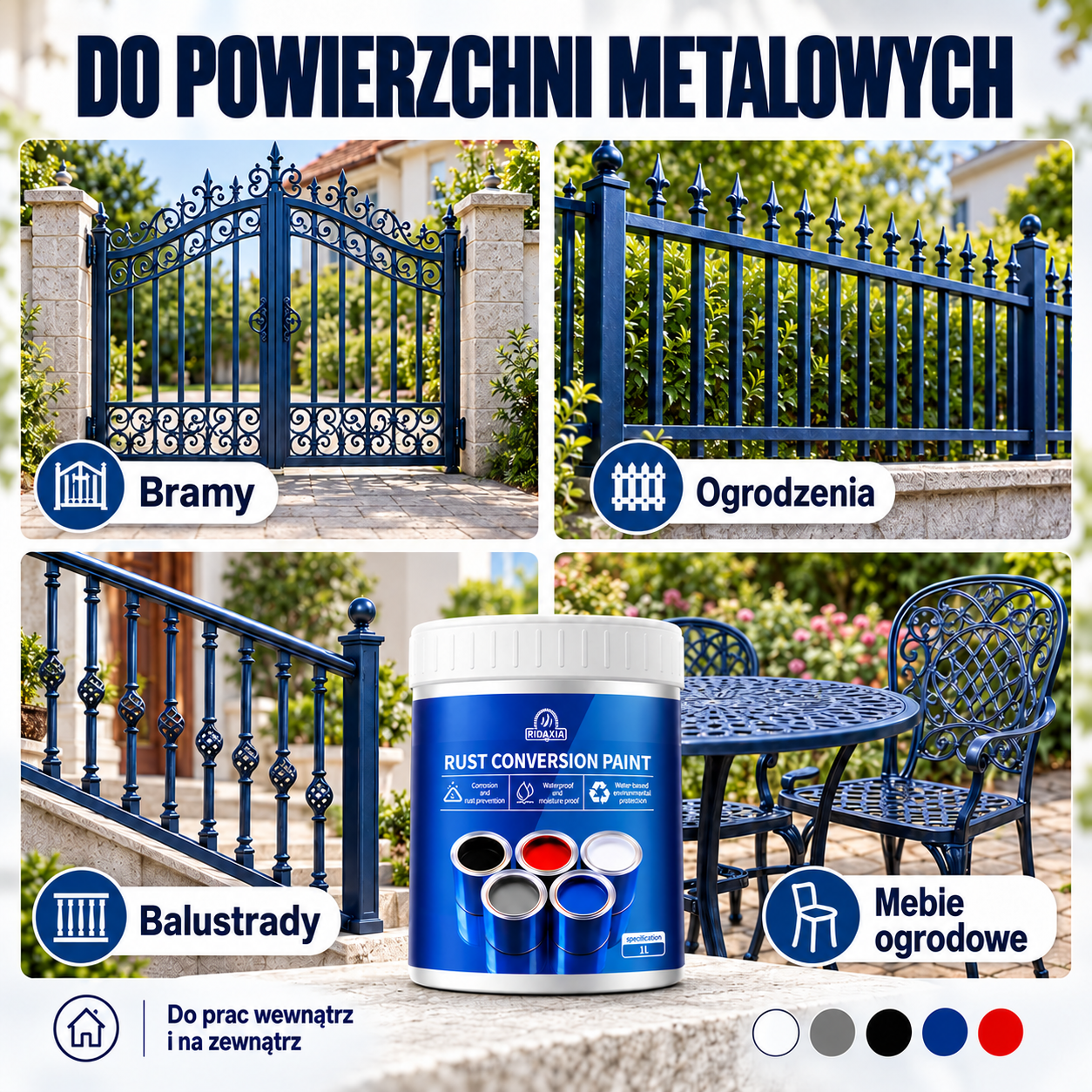 RustPaint do bram, ogrodzeń, balustrad i mebli ogrodowych